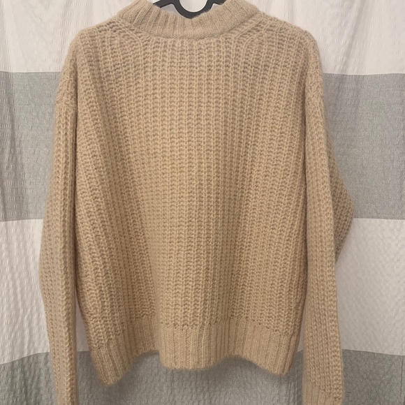 Sezane Cream Ribbed Sweater - Picture 3 of 6